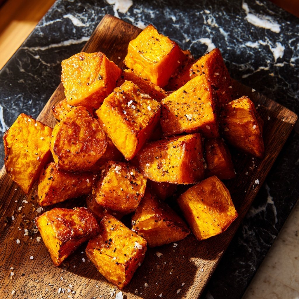 Roasted Sweet Potato Cubes