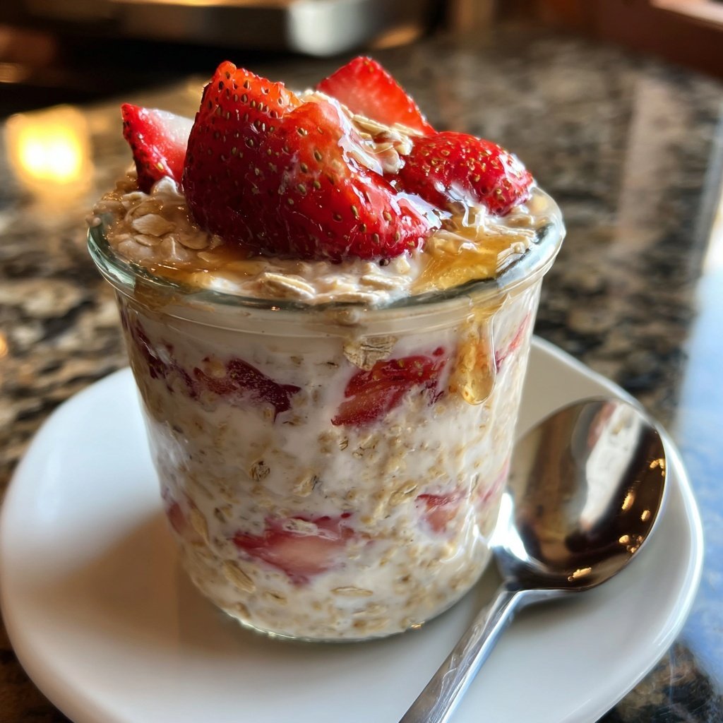 Overnight Oats With Strawberries