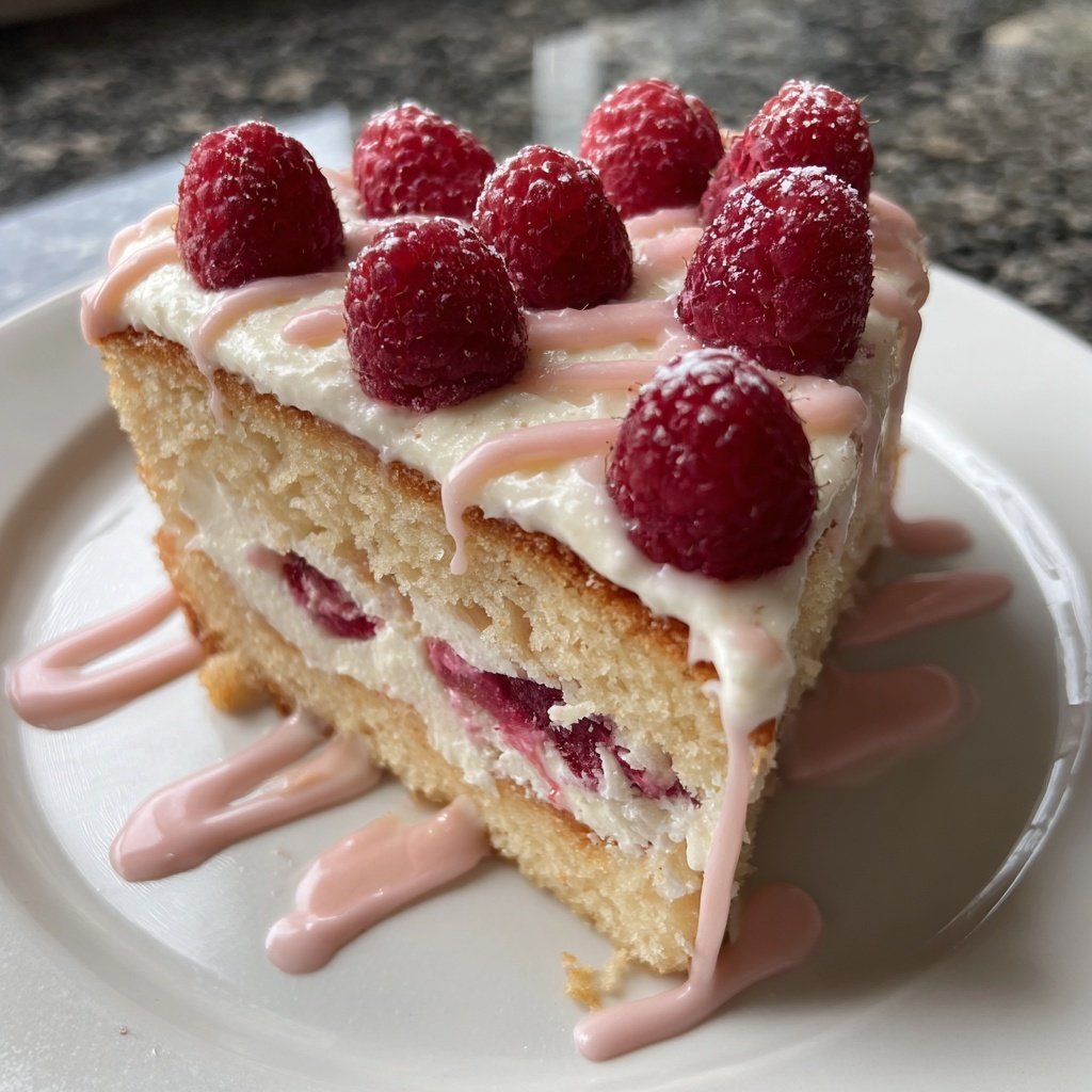 Mini Heart Cake with Raspberry Cream
