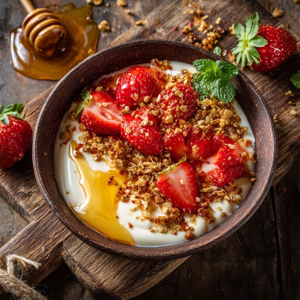 Fresh Strawberry Protein Bowls
