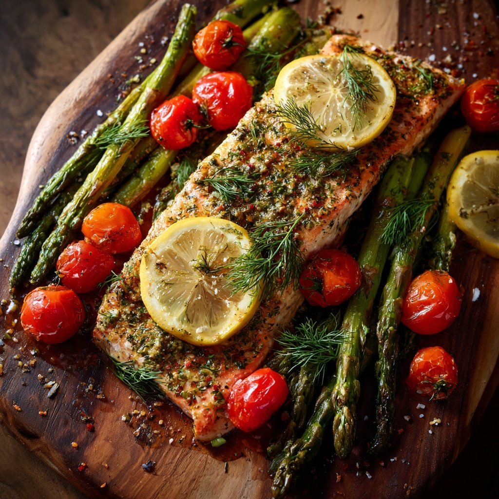 Easy Baked Healthy Salmon Dinner