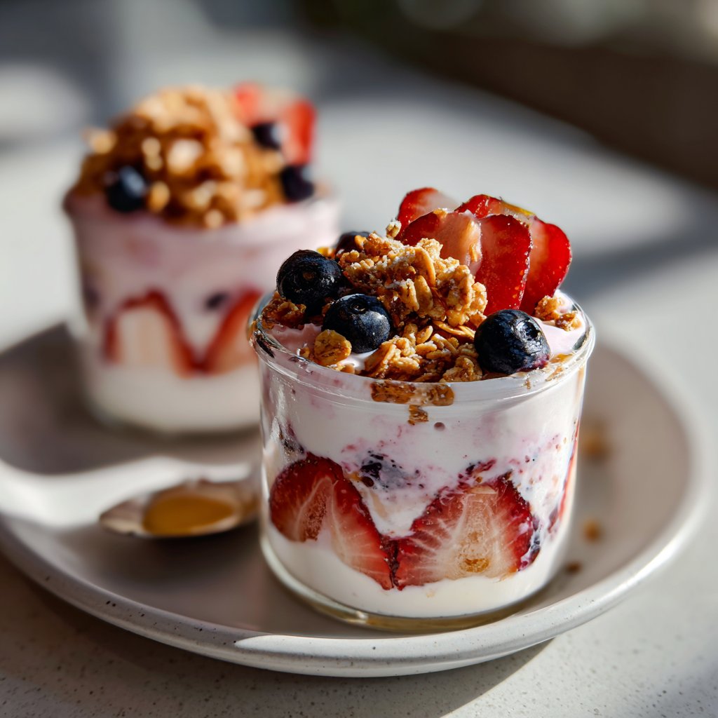 Valentine Breakfast Berry Yogurt Parfaits