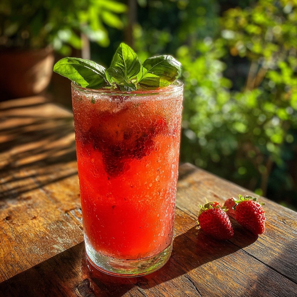 Strawberry Basil Spring Lemonade